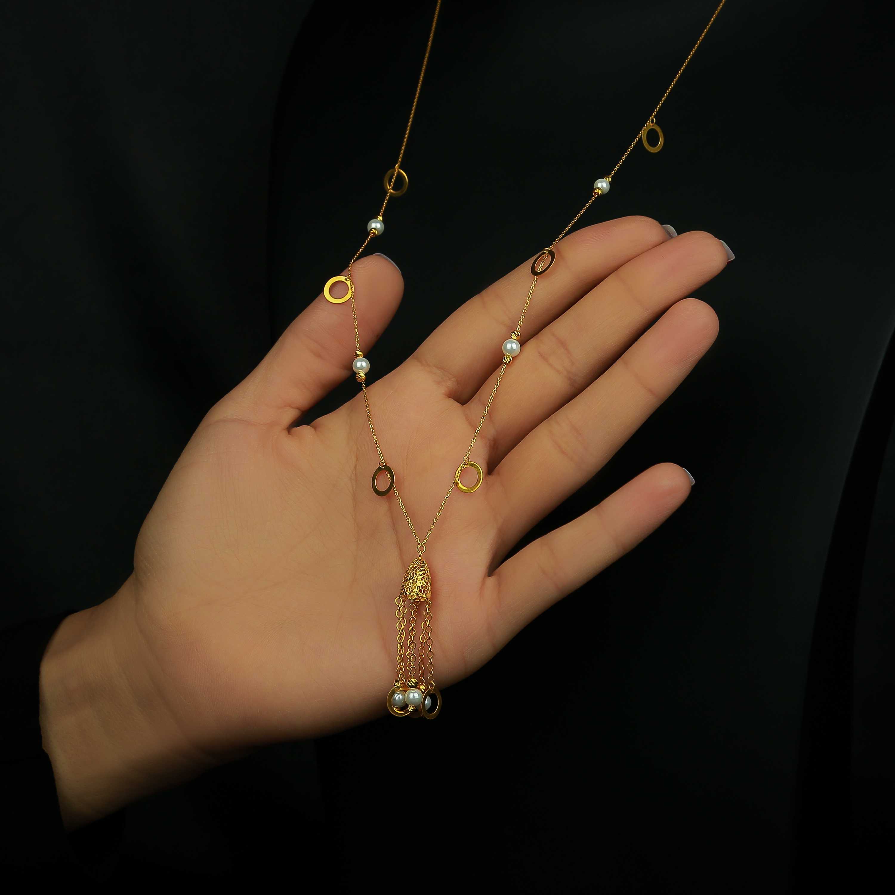 21 karat gold necklace, Turkish made - (H-0549)